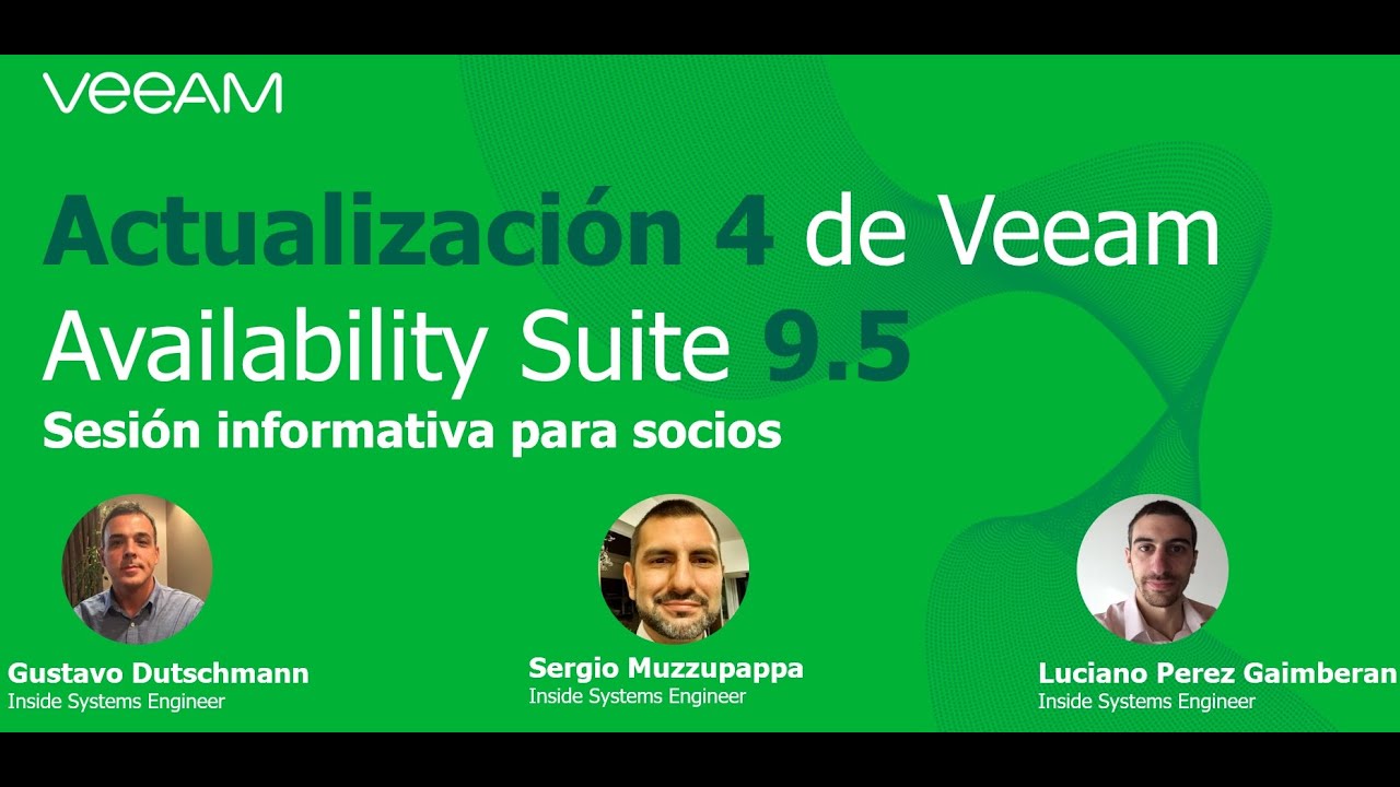 Descripción general de la Actualización 4 de VAS 9 5 para socios de Veeam video