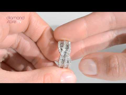 N3739 - 18K White Gold Diamond Ring With 1ct Of Diamonds