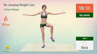 Desafio de treino de perda de peso de 14 dias sem salto.