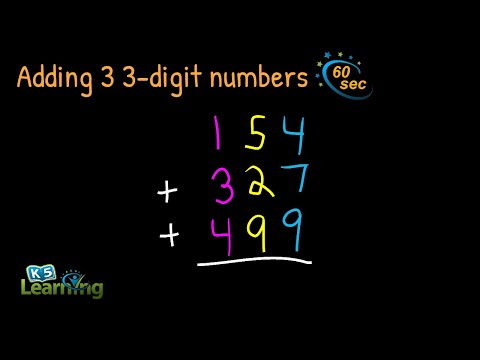 Add Three 3 Digit Numbers Example