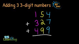 Add Three, 3-Digit Numbers | Example