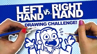 CAN I DRAW WITH BOTH HANDS?! | Left Hand vs. Right Hand Drawing Challenge!