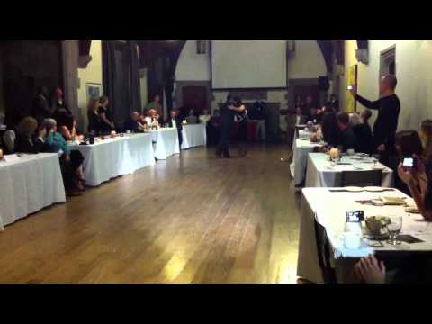  Daniel Nacucchio  and  Cristina Sosa  are  dancing  to  the  tango  "  Pensalo Bien  "