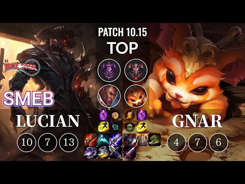 KT Smeb Lucian vs Gnar Top - KR Patch 10.15