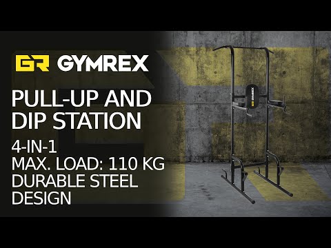 video - Pull-up and Dip Station - 4-in-1