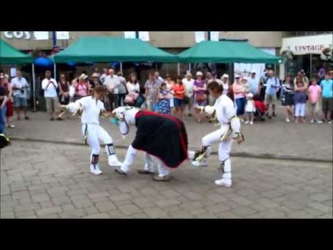 Outside Capering Crew 'Horse' Morris Dancing at Warwick Folk Festival 2014