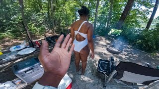 Overnight Camping With My Bro & 2 RANDOM Girls !!