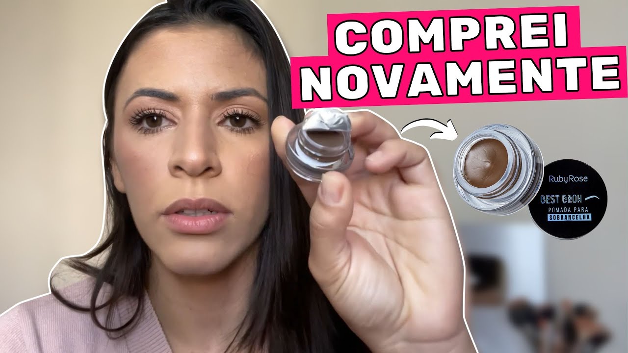 A MELHOR POMADA DE SOBRANCELHAS BARATINHA: RESENHA DA POMADA DE SOBRANCELHAS DA RUBY ROSE COMO USAR