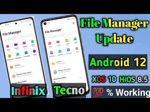 File Manager Update in Tecno and Infinix Mobile Based On HiOS 8.5 And Android 12 | New Ui | Bugs Fix