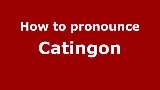 How to pronounce Catingon