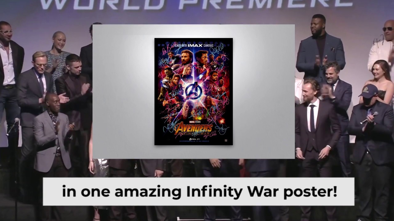 Avengers: Infinity War Poster Signed by Cast Members