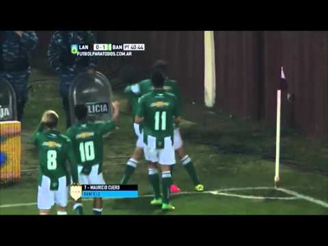 Gol de Cuero Lanus 0 vs Banfiel 1 Prinera Division 2015