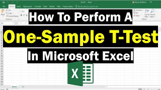 How To Perform A One-Sample T-Test In Excel