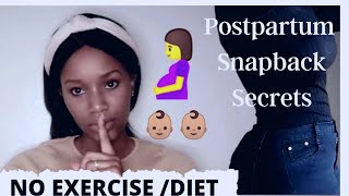 How to get smaller a waist no exercise| Get rid of mommy belly | Postpartum belly