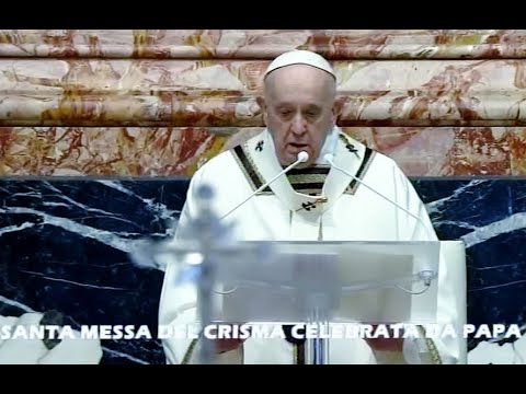 GIOVEDI' SANTO - VATICANO, 01 APRILE 2021 - SANTA MESSA DEL "CRISMA" CELEBRATA DA PAPA FRANCESCO