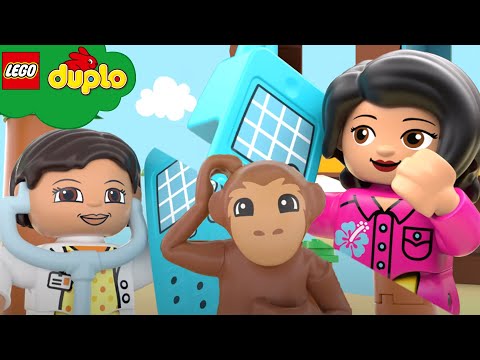 LEGO DUPLO - 5 Little Monkeys | Learning For Toddlers | Nursery Rhymes | Cartoons and Kids Songs