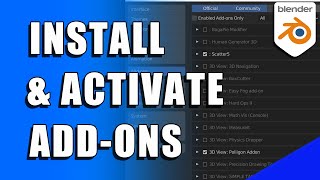 How to Install and Activate Add-ons in BLENDER (Micro Tip)