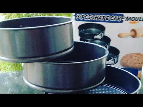 3 PCS Shape Cake Mould/Baking Tin / Non-stick Cake Mould / Unboxing & Review Video