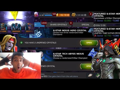 6 STAR ABYSS SELECTOR/ 5X FEATURED 6 STARS BIGGEST CRYSTAL OPENING ON DA CHANNEL!! (MCOC)