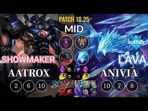 DWG ShowMaker Aatrox vs hyF Lava Anivia Mid - KR Patch 10.25
