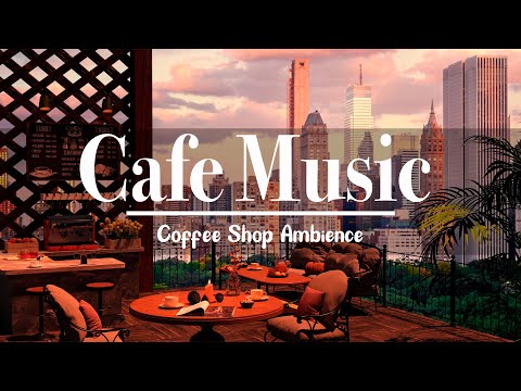 Coffee Coffee Shop 4K Toamna 🍂 Muzică de pian de jazz neted pentru relaxare, studiu și muncă