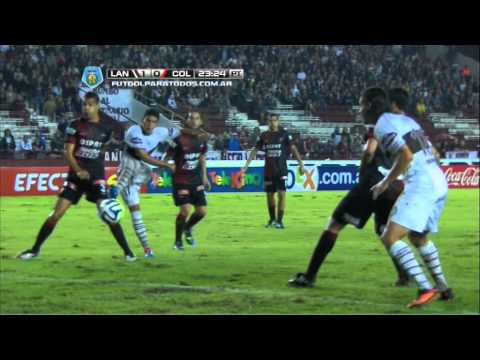 Montoya lo tapó con la cara. Lanús 1 Colón 0. Fecha 12. Fútbol Para Todos