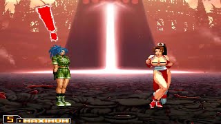 Download lagu LEONA HEIDERN vs MAI SHIRANUI - High Level Gameplay - KOF Mugen mp3