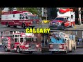 CALGARY FIRE DEPARTMENT Fire Trucks Responding WATER RESCUE HAZMAT HEAVY RESCUE Compilation