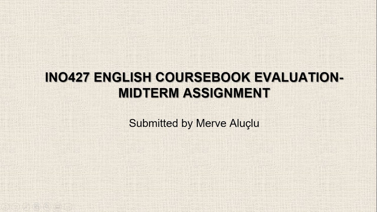English Coursebook Evaluation