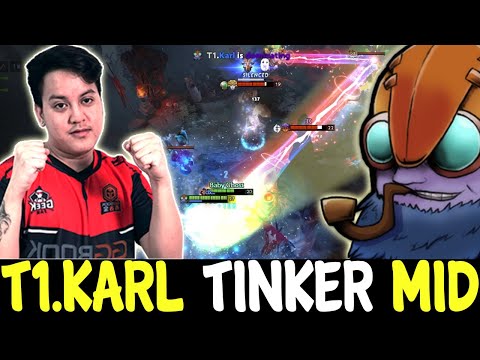 T1.Karl how to play Tinker vs Templar MID | Dota 2 Pro Players Clips