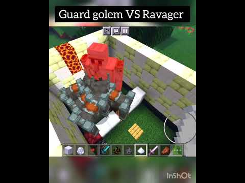 EPIC Battle: Guard Golem vs Ravager! Who Will Prevail? #minecraft