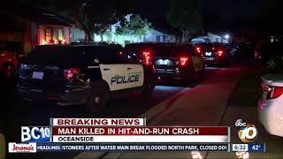 Man dies in hit-and-run crash in Oceanside