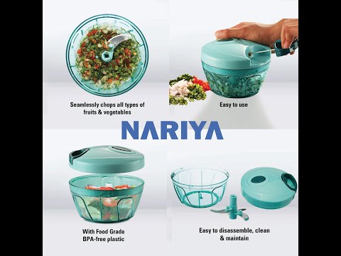 Manual Food Chopper, Compact & Powerful Hand Held Vegetable Chopper to Chop Fruits and Vegetables