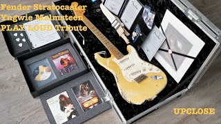 Video thumbnail for In Detail: Fender Stratocaster Yngwie Malmsteen 'PLAY LOUD' Sound Custom Shop Tribute Guitar by RJV Guitars
