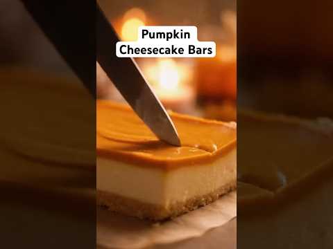 Pumpkin Cheesecake Bars 🎃🍰 | The Coziest Halloween Dessert You’ll Fall In Love With 💛 #Shorts