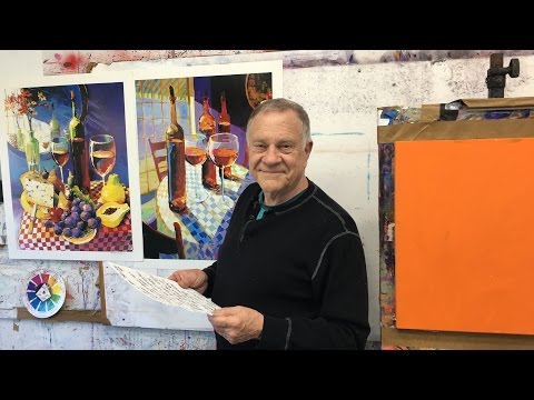 BobBlast 142  - "Painting Burgundy & Blue - Demo Part One."