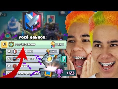 A PRIMEIRA VITORIA DO CLA DOS YOUTUBERS NA GUERRA DO CLASH ROYALE!