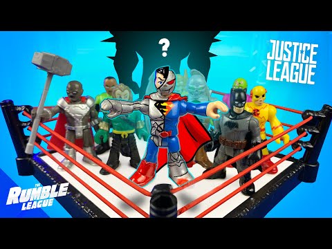 DC Justice League Toys Shake Rumble with BATMAN & SUPERMAN // RUMBLE LEAGUE