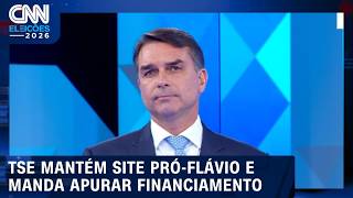 Vídeo: TSE mantém no ar site pró-Flávio e manda investigar financiamento | CNN PRIME TIME