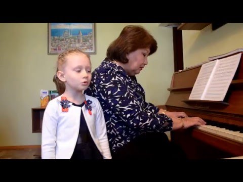 Polina's piano exam(singing) 2016