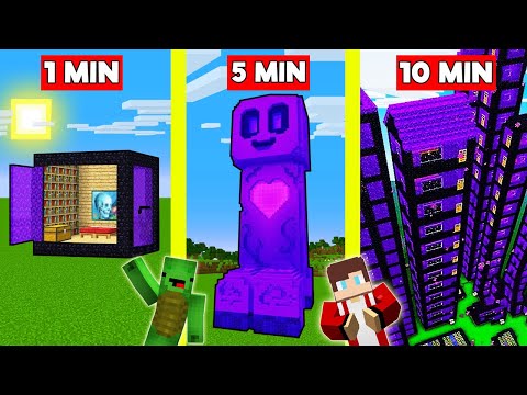 Battaglia di costruzione della CASA PORTALE in Minecraft - SFIDA NOOB VS PRO - Parodia di Maizen ...