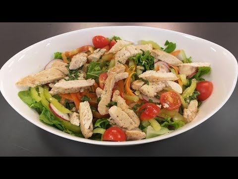 Rreze Dielli 27 Qershor 2019   Të Gatuajmë me Znj  Vjollca P2 Sallatë me pulë dhe perime