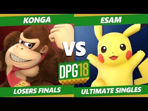 Smash Ultimate Tournament - Konga (Donkey Kong) Vs. PG | Esam (Pikachu) DPOTG18 SSBU Losers Finals