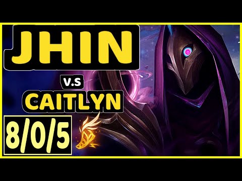 BENJI (JHIN) vs CAITLYN - 8/0/5 KDA BOTTOM ADC GAMEPLAY - NA Ranked GRANDMASTER