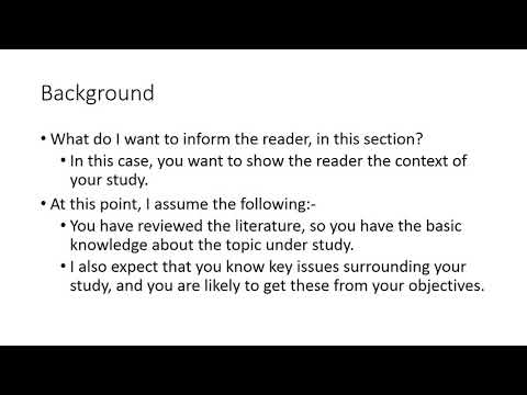 Dissertation background of the study