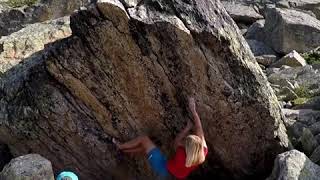 Video thumbnail of 2nd skin, 7b+. Silvretta