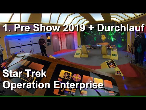 Star Trek Operation Enterprise – 1. Pre-Show 29.03.2019 + Queue 2019 / onride POV / Movie Park
