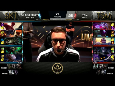 SKT vs TSM - 2017 MSI Group Stage - SK Telecom T1 vs Team SoloMid - Faker vs Bjergsen