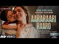 Aararaari Raaro LYRICS Jawan Shah Rukh Khan Nayanthara Atlee Anirudh Deepthi S Irshad K
