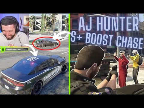 Trooper AJ Hunter leads CRAZY S+ Boost chase ft. Tommy T (multiple POVs)